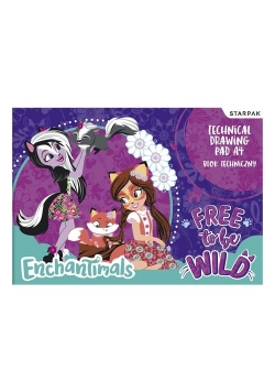 Blok techniczny A4 10 kartek Enchantimals 20 sztuk