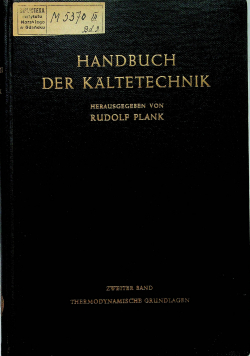 Handbuch der Kaltetechnik