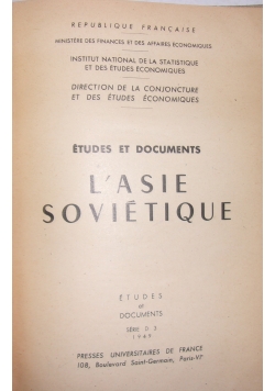 L'asie Sovietique,1949r.