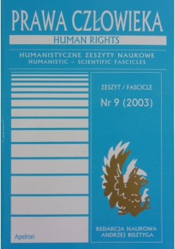 Prawa człowieka, nr 9(2003)