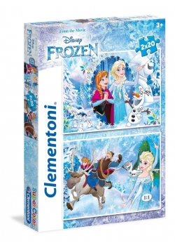Puzzle 2 x 20 el. Superkolor Kraina Lodu