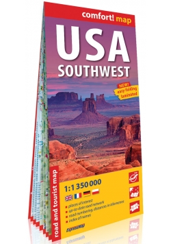 USA południowo-zachodnie (USA Southwest); laminowana mapa turystyczna 1:1 350 000