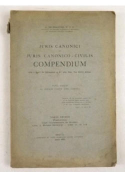 Juris canonici et juris canonico-civilis compendium, 1923 r.