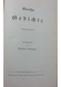 Gedichte, 1950 r.