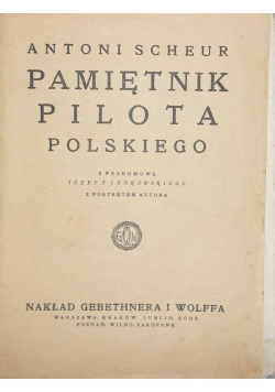 Pamiętnik Pilota Polskiego, 1921r.