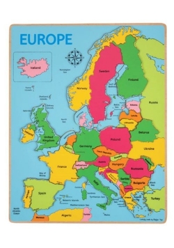 Puzzle Mapa Europy 25 elementów