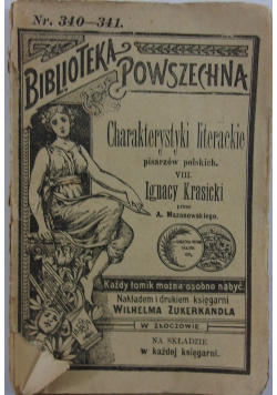 Charakterystyki literackie posarzów polskich, 1926r.