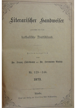 Literarischer Handweifer, 1873r.