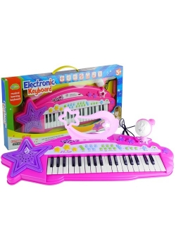 Keyboard organki różowe