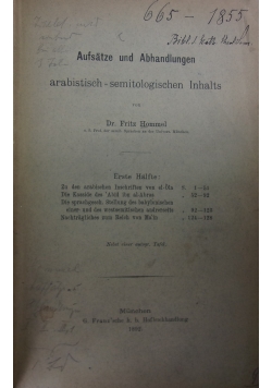 Aufsatze und Abhandlungen II, 1900 r.