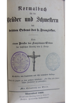 Normalbuch fur die Bruder und Schwestern, 1866 r.