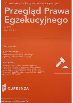 Przegląd prawa egzekucyjnego Nr 9/2015