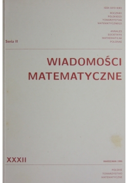 Wiadomości matematyczne, XXXII