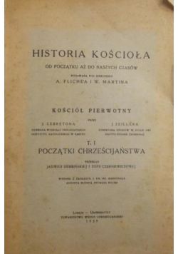 Historia Kościoła od początku aż do naszych czasów, T. I, 1939 r.