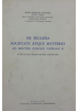De ecclesia societate atque Mysterio