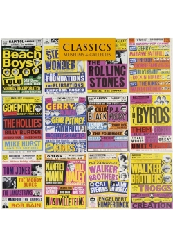 Karnet kwadrat z kopertą A selection of British Concert posters