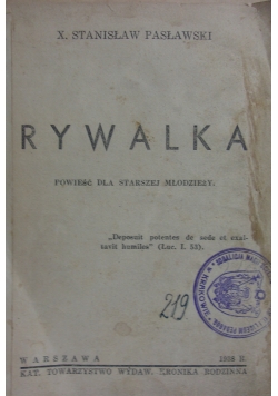 Rywalka, 1938 r.