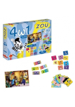 Zou. 4 w 1 Gry i Puzzle ALEX