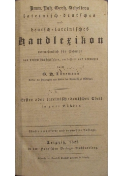 Lateinisch-deutsches und deutsch-lateinisches Handwörterbuch