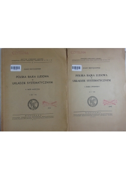 polska Bajka Ludowa w Układzie systematycznym, zestaw 2 książek, 1947 r.