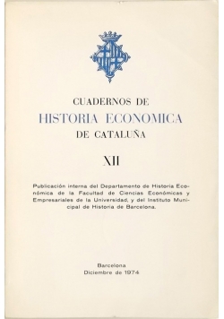 Cuadernos de Historia Economica de Cataluna XII