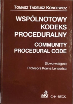Wspólnotowy kodeks proceduralny Community Procedural Code Nowy