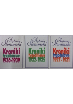 Kroniki tygodniowe, zestaw 3 książek