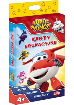 Super Wings karty edukacyjne Liczby kolory kształty