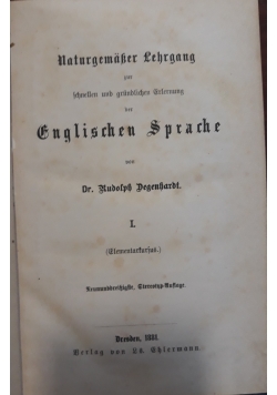 Englischen Sprache, 1881 r.