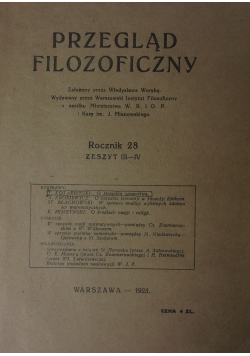 Przegląd filozoficzny, 1925r.