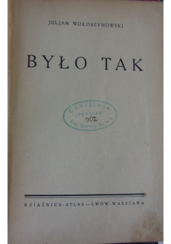 Było tak, 1935 r