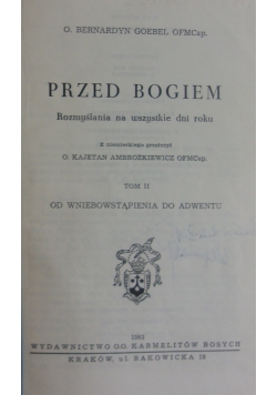 Przed Bogiem, tom II