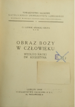Obraz Boży w człowieku, 1948 r.