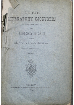 Dzieje literatury ojczystej 1895 r.