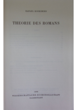 Theorie des romans