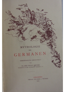 Mythologie der Germanen,1903r.