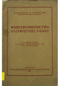 Wszechpośrednictwo Najświętszej Panny 1928 r.