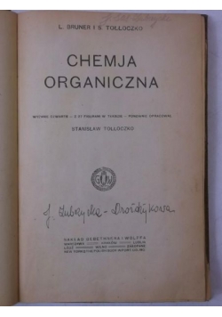 Chemja organiczna, 1922 r.