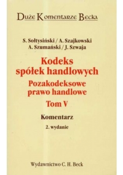 Kodeks spółek handlowych pozakodeksowe prawo handlowe t 5