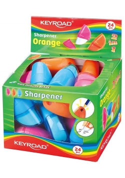 Temperówka z gumką Keyroad Orange Display 24 sztuki mix