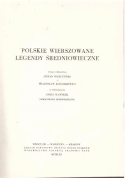 Polskie wierszowane legendy średniowieczne
