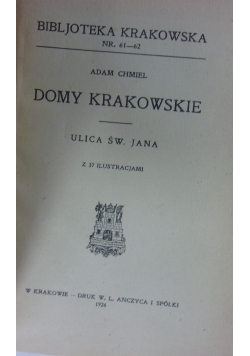 Domy Krakowskie ,1924r.