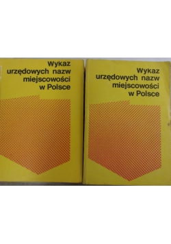 Wykaz urzędowych nazw miejscowości w Polsce.Zestaw 2 książek