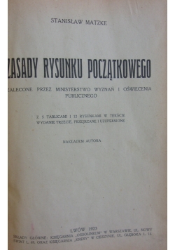 Zasady rysunku początkowego, 1923r
