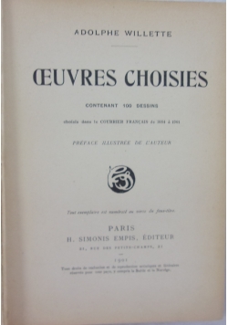 Oeuvres choisies, 1901 r.