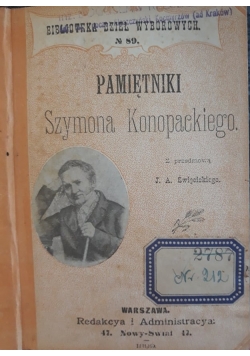 Pamiętniki Szymona Konopackiego, 1899 r.