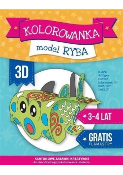 Kolorowanka 3D Model Ryba + flamastry gratis MAC
