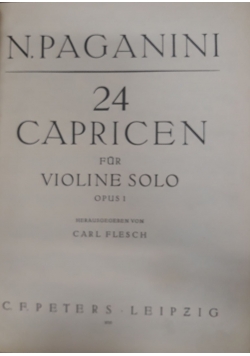 24 capricen fur violine solo, opus 1, nuty