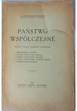 Państwo współczesne, 1922 r.