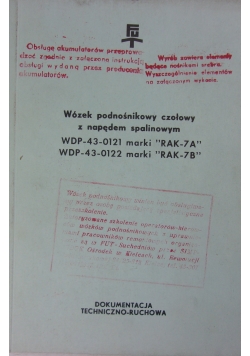 Wózek podnośnikowy czołowy z napędem spalinowym